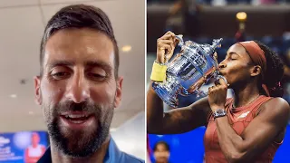 Novak Djokovic REACTS to Coco Gauff Winning US Open 2023