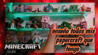 enseño todos mis papercraft caseros que tengo en mi escritorio | aquí les enseño a todos uno por uno