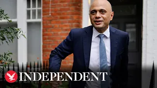 Health secretary Sajid Javid leaves home for first day in new role