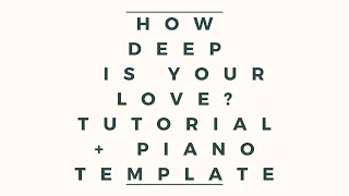 HOW DEEP IS YOUR LOVE Piano Tutorial (Easy) - [The Bee Gees]  #howdeepisyourlove #ControlShiftPiano