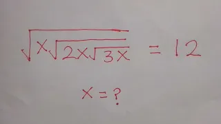 A Nice Square Root Math Olympiad | Find the Value of X