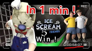 Ice Scream 5 in 1 min 😆🔥 speedrun !