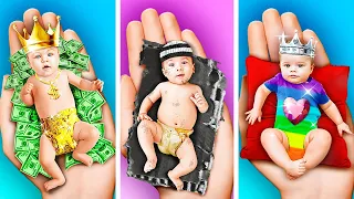 💰 😱 RICH VS BROKE VS MEGA RICH PREGNANT 🍼 Affordable Gadgets for Clever Parents By YayTime