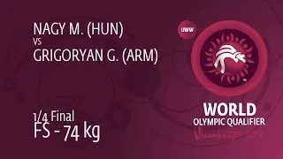 1/4 FS - 74 kg: M. NAGY (HUN) df. G. GRIGORYAN (ARM), 10-6