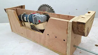 DIY Table Saw With Angle Grinder || Table Saw With Adjustable Height and Angle From Angle Grinder