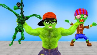 Scary Stranger 3D - NickSuper rescue Tani and Miss T vs Siren head and ZombieHulk - Funny Animation