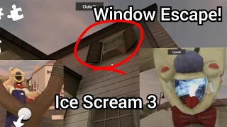 New Window escape in Ice Scream 3 Outwitt mod 😱😂