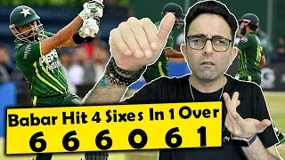 6-6-6-0-6-1 Babar Azam Hit 4 Sixes In Over...Basit Ali Please Delete Your YouTube Channel Now...!