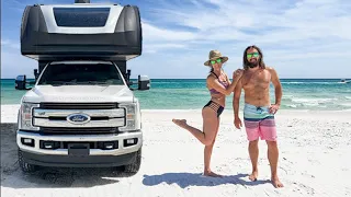 Living in a Pickup Truck Camper on the Emerald Coast