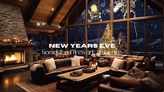 New Years Eve - Homestead Firework Ambience With Country Music, Firework Sounds & Fireplace Sounds