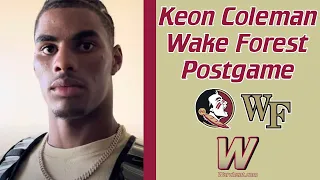 FSU Football | WR Keon Coleman talks highlight reel catch, win vs Wake Forest | Warchant TV #FSU