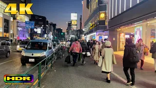 【4K HDR】Youth Fashion Street to Luxury Shopping Street in Tokyo,  Evening Walk