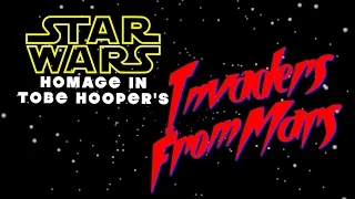 Star Wars homage in Invaders from Mars (1986)