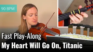 How To Play My Heart Will Go On - Titanic | FAST PLAY-ALONG | Easy Violin Tutorial