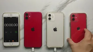 iPhone 11 vs 12 vs 12mini Battery Charging Test with 20Watt Fast Charger!!!