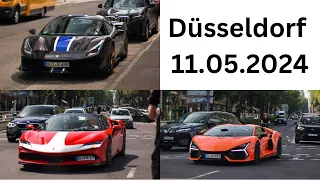 Supercars in Düsseldorf, 11.05.2024 | (Lamborghini Revuelto, Ferrari SF90, Ferrari 488 Pista, …)