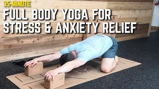 35 Minute Full Body STRETCH/YOGA for STRESS & ANXIETY Relief | Yoga For Men