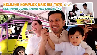 ULANG TAHUN KE-40, MAS EMIL DIARAK NAIK BIS TAYO 🥳| Arumi Bachsin