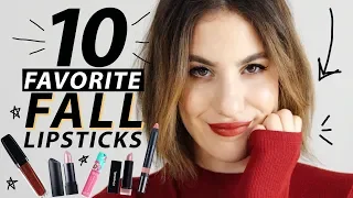 10 FALL Lipsticks You NEED To Try! | Lip Swatch | Jamie Paige