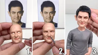 Polymer Clay Sculpture: Aamir Khan (आमिर खान), the full figure sculpturing process【Clay Artisan JAY】