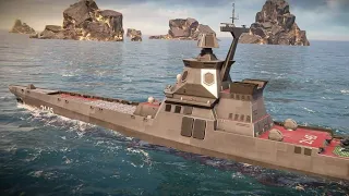 Modern Warships - RF Project 2145 gameplay | Includes V-280 Valor, Erlik-2050 and RIM-174 (SM-6)