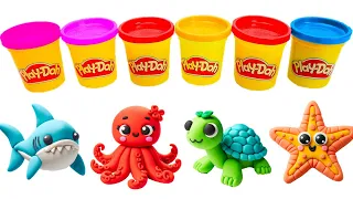 Magical Play Doh Ocean Adventure: Learn Sea Animals with Toddler Fun