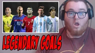 Basketball FAN REACTS To Top 35 Legendary Goals In Football History!!