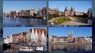 Video Postcard: Lübeck, Germany - Altstadt (old town), Holstentor, Trave - 4K (2160p) Ultra HD