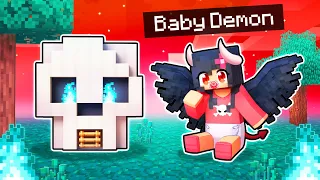 My BABY Demon's SECRET Minecraft Base!