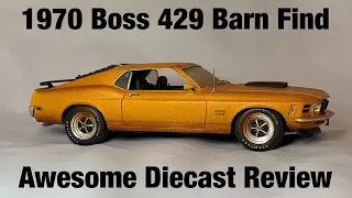 1970 Boss 429 "Pork Chop" Mustang Barn Find — Fantastic  1/18 scale model from ACME Die Cast