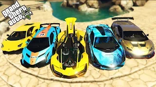 GTA 5 ✪ Stealing Luxury or Expensive Lamborghini Cars with Trevor! ✪  (Real life cars #17)