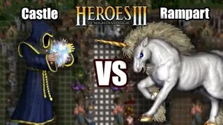 Castle VS Rampart  | 100 weeks growth | Heroes of Might and Magic 3 HotA