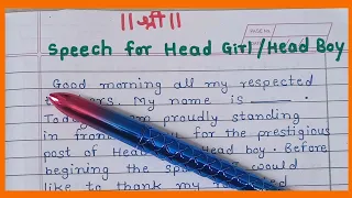 Speech for Head Girl/Boy | captain | for elections | outstanding | in English | #Education #Speech