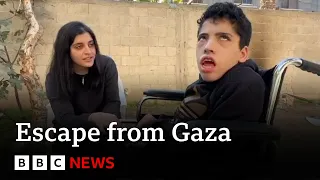 Escape from Gaza: Tala and Yazid reach safety in Egypt | BBC News