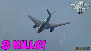 World of Warplanes | Messerschmitt Me 262 HG II | 8 KILLS - Replay Gameplay 1080p 60 fps