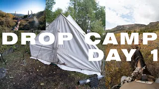 Colorado OTC Drop Camp 21' | Pack-in on horses + Day 1 of ELK Hunting