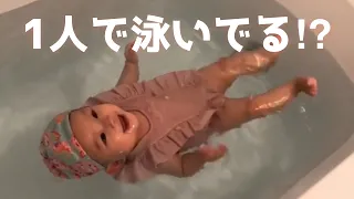 赤ちゃんが泳げるようになるまで/ベビースイミング　the process that a baby can swim