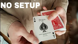 The Best NO SETUP Card magic Trick ( Fools everyone ) Tutorial