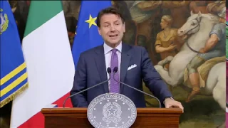 Conferenza stampa del Presidente Conte a Palazzo Chigi