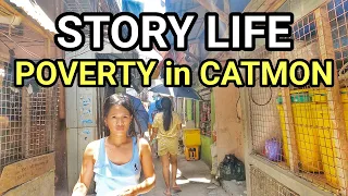 HIDDEN LIFE POVERTY | WALK at CATMON RESIDENCE MALABON CITY Philippines [4K] 🇵🇭