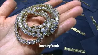 Jewelry Fresh 115 Carat Premium VVS Flawless Lab Diamond Chain