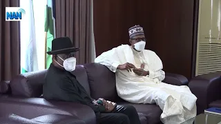 Buhari meets with ex President Jonathan, Gov  Ikpeazu