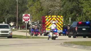 Procession for Florida Highway Patrol Trooper Zachary Fink, killed in I-95 wreck