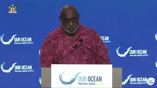 Fijian Minister Hon. Koroilavesau addresses the 3rd Plenary Session on Our Ocean Conference 2022
