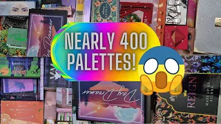 Eyeshadow palette collection and declutter | Nearly 400 palettes! | June 2023