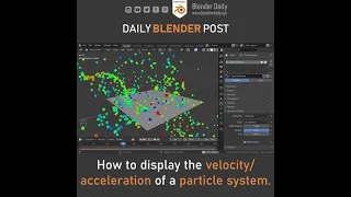 How to display Velocity & Acceleration of Particles in Blender