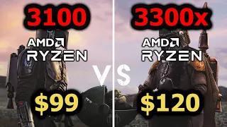 Ryzen 3 3100 vs. 3300x Benchmarks in Game FPS & Productivity @ 1080p & 1440p