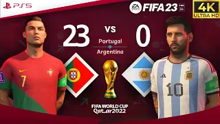 FIFA 23 - Portugal vs Argentina - Qatar 2022 World Cup Final | PS5 Gameplay [ 4K HDR 60P ]