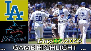 Dodgers vs. Marlins (05/07/24) Game Highlights | MLB Season 2024