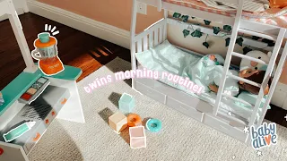 baby alive! twins morning routine